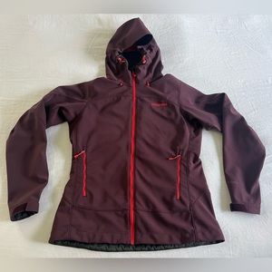 Patagonia Polartec Windbloc Women’s Hooded Jacket Soft Shell Burgundy Large